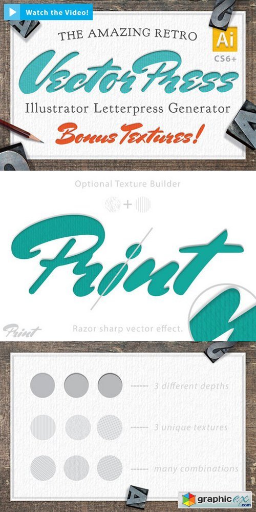 Vector LetterPress Effect Kit