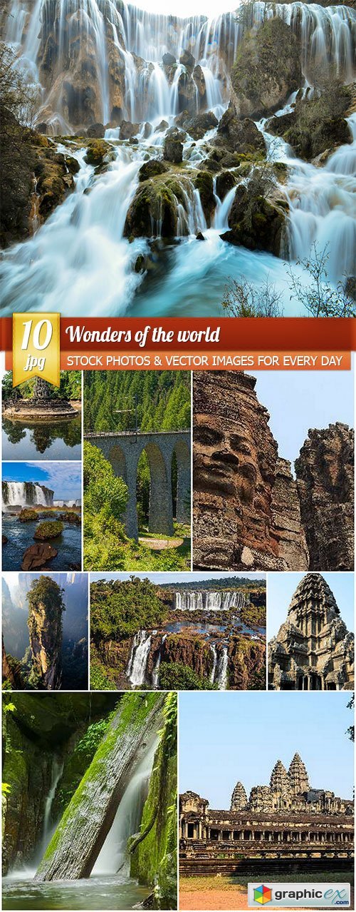 Wonders of the world, 10 x UHQ JPEG