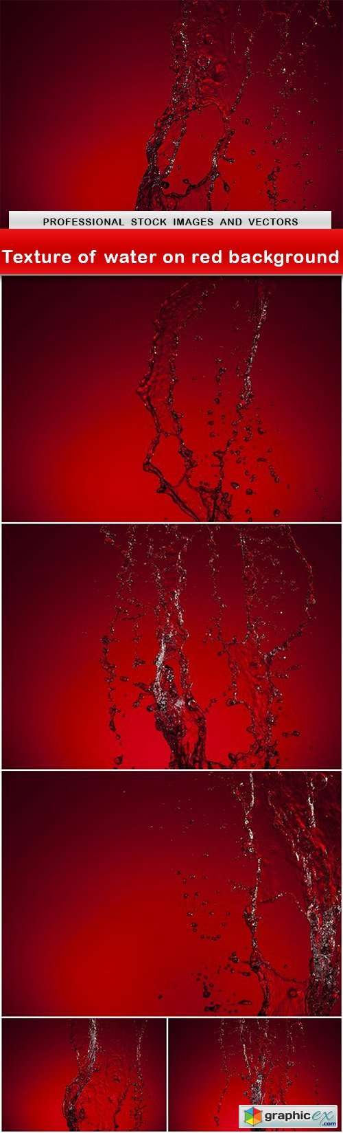 Texture of water on red background - 6 UHQ JPEG
