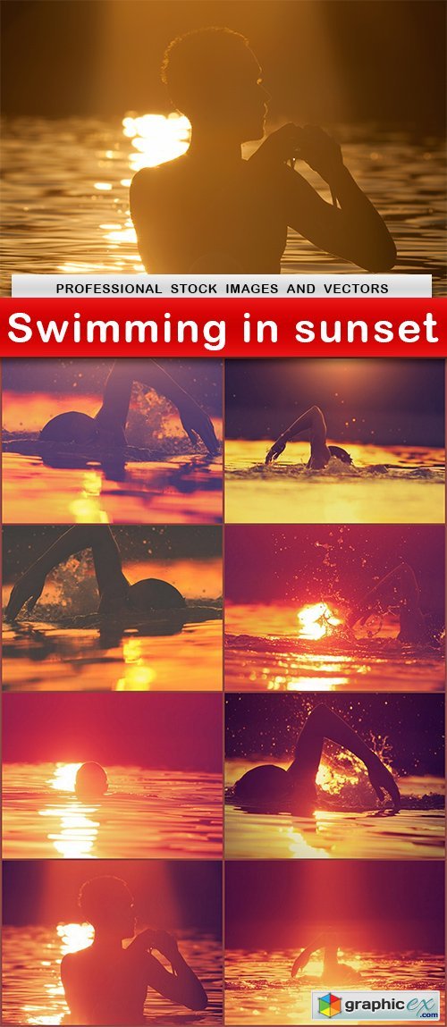 Swimming in sunset - 9 UHQ JPEG