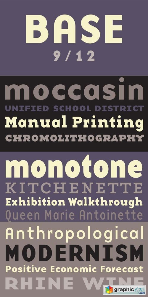 Base 9 and 12 Font Family