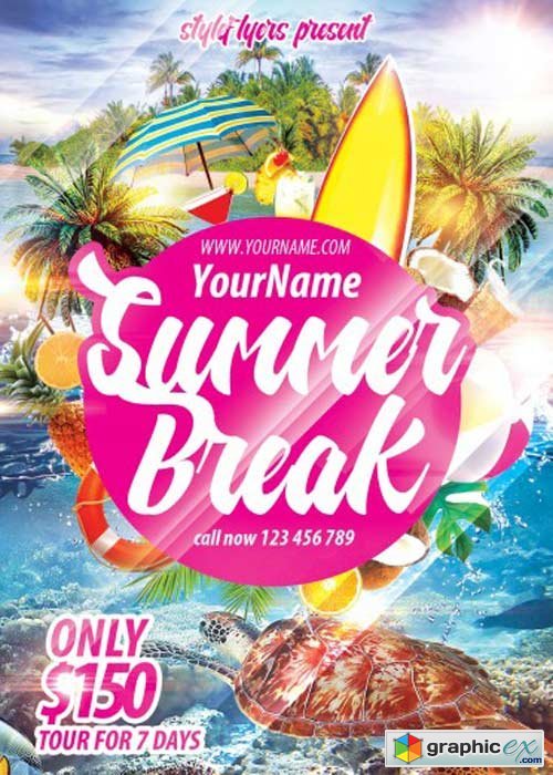Summer Break V1 PSD Flyer Template