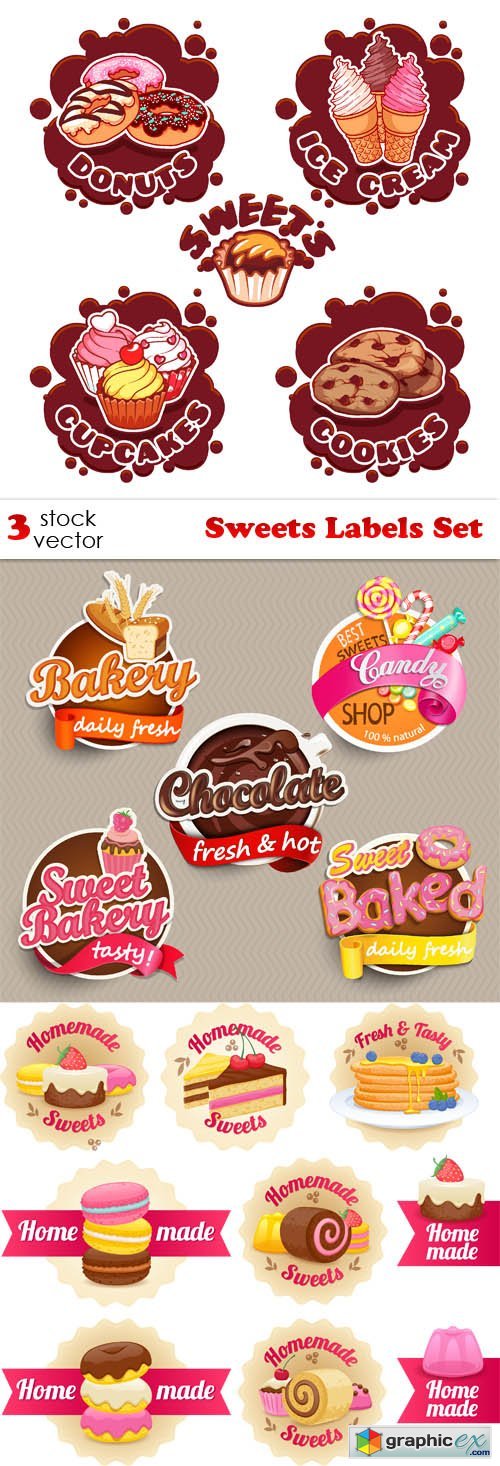 Sweets Labels Set