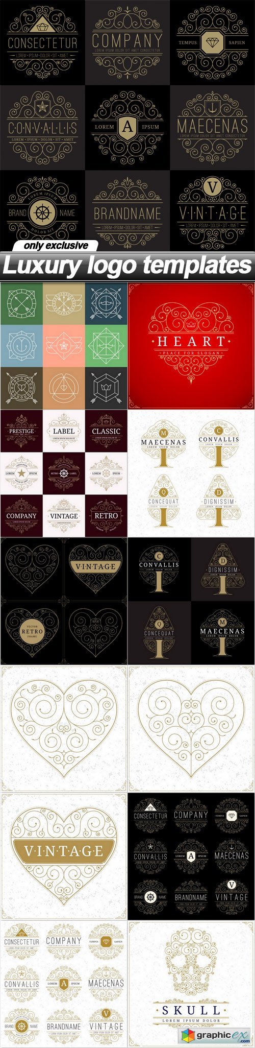 Luxury logo templates - 13 EPS