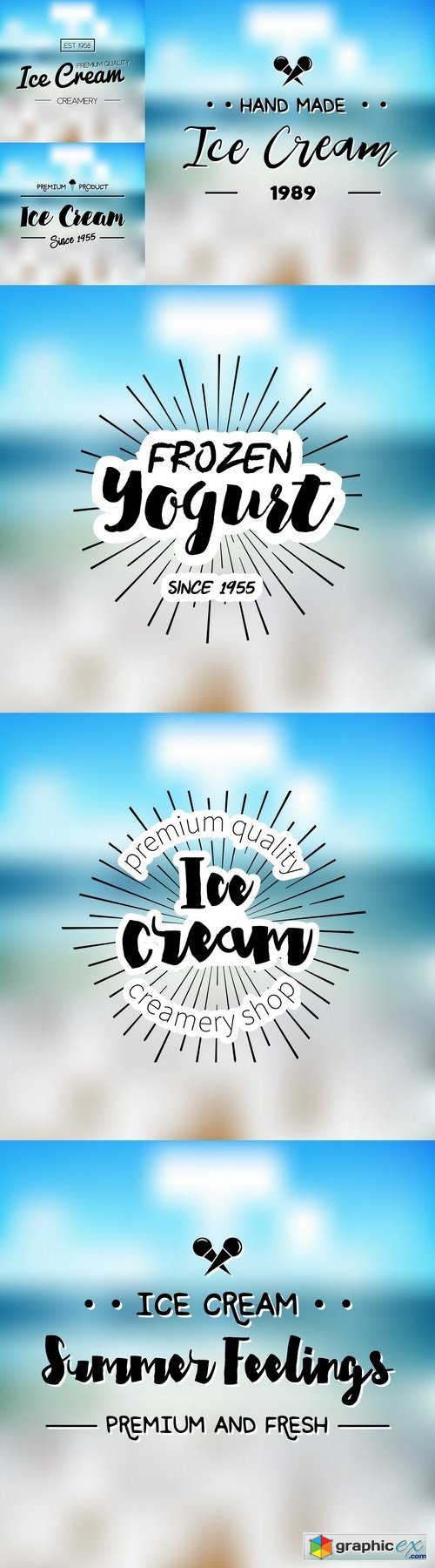 Summer ice cream set