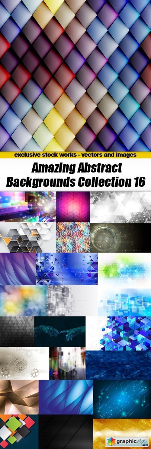 Amazing Abstract Backgrounds Collection 16 - 25xEPS