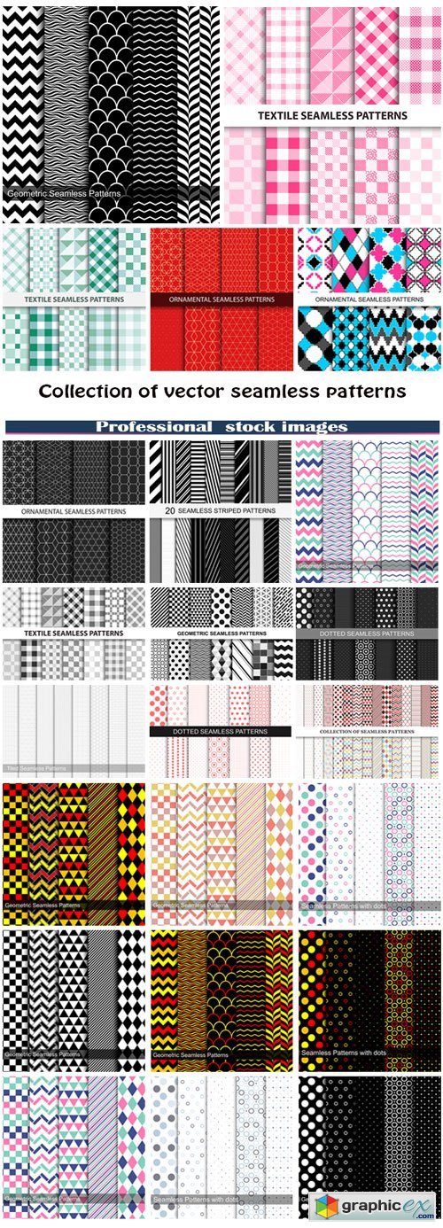 Collection of vector seamless patterns