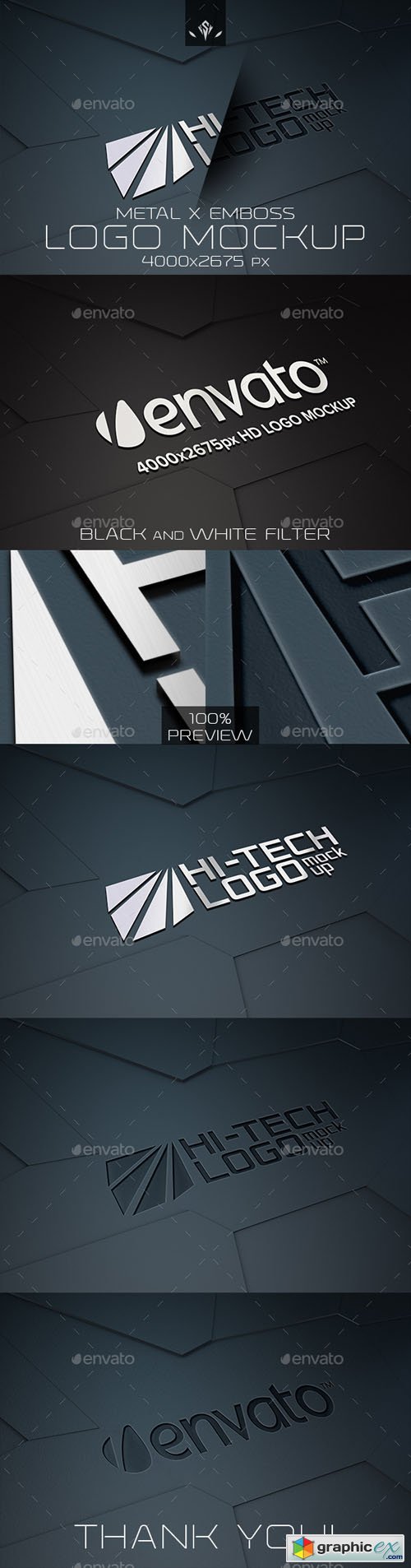 Hi-Tech Metal and Emboss Logo Mockup