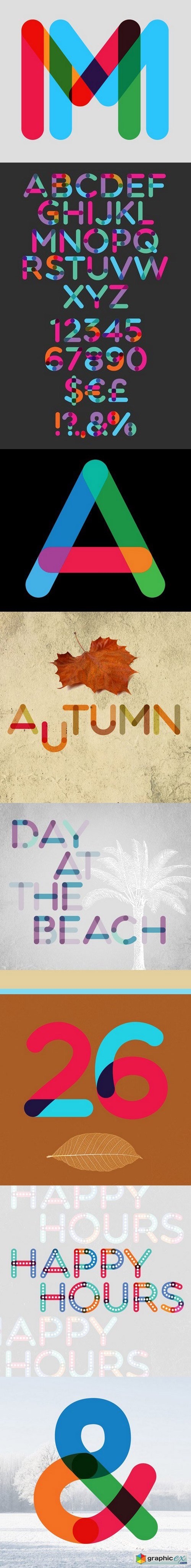 Multicolore font