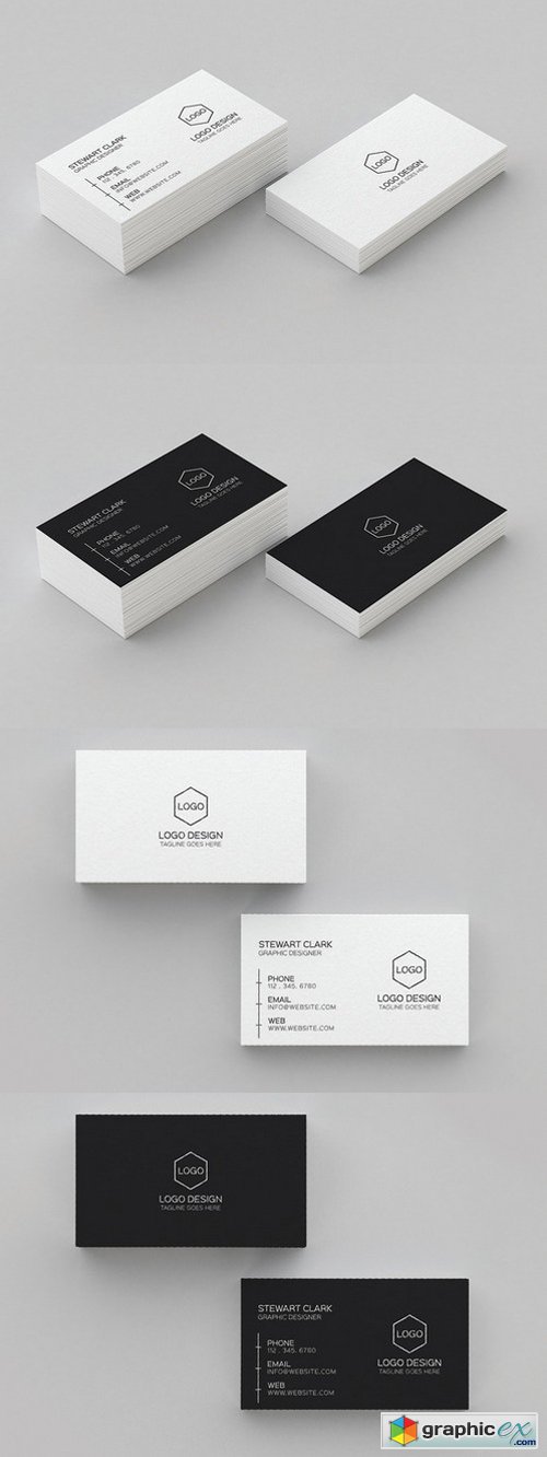 Clean Minimal Business Card Template 394388