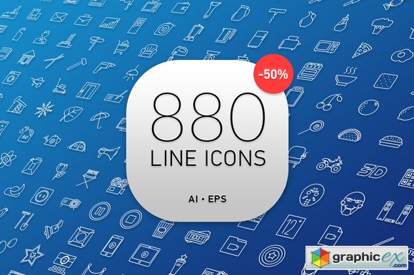 880 line icons
