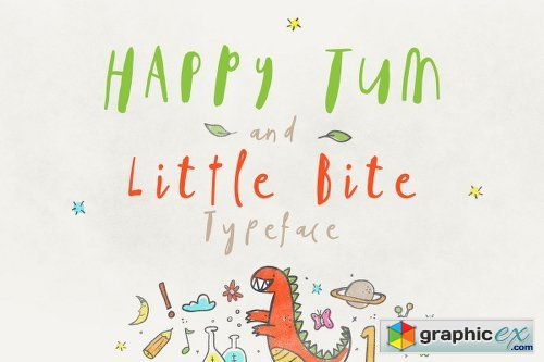 Happy Tum & Little Bite Font