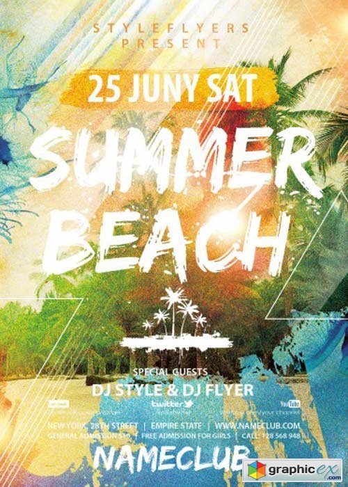 Summer Beach V1 PSD Flyer Template