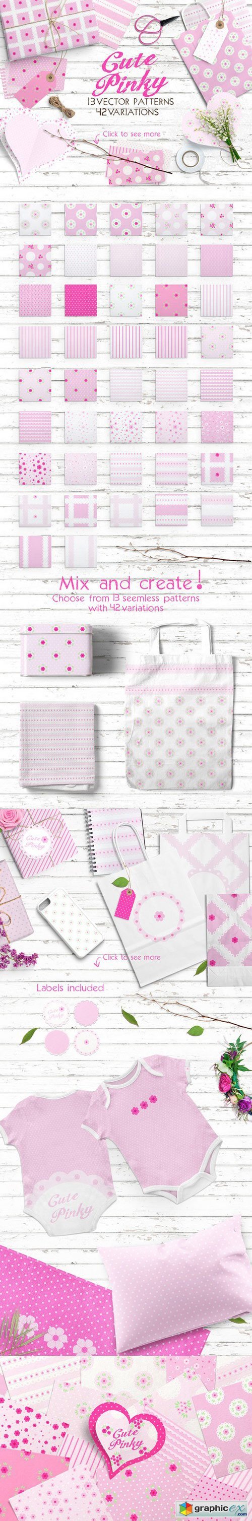 Cute Pinky Patterns Pack