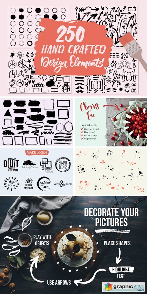 250 Hand Crafted Design Elements