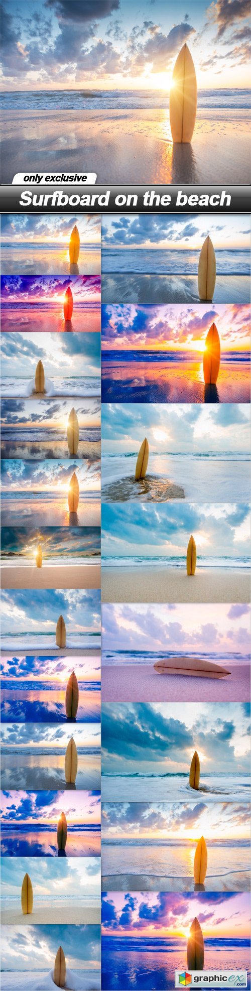 Surfboard on the beach - 20 UHQ JPEG