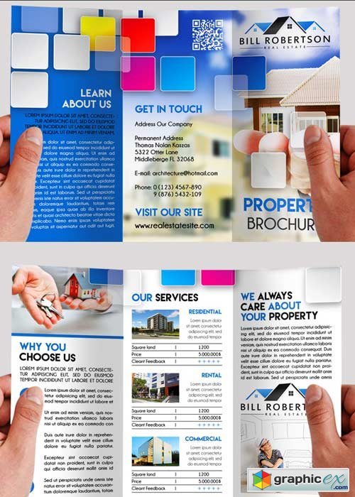 Real Estate V5 Premium Tri-Fold PSD Brochure Template