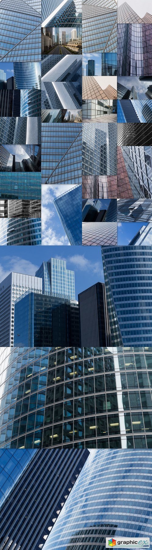Skyscrapers with glass facade