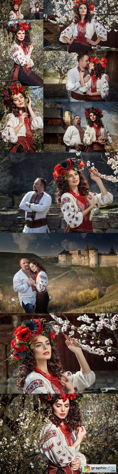 Portrait of model Ukranian couples
