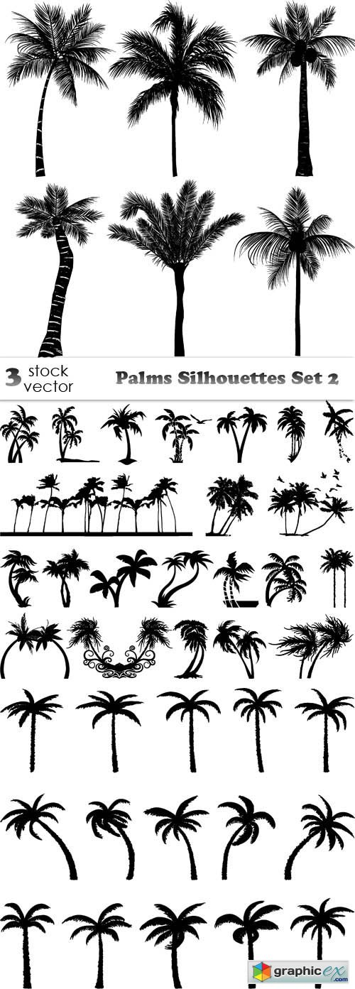 Palms Silhouettes Set 2