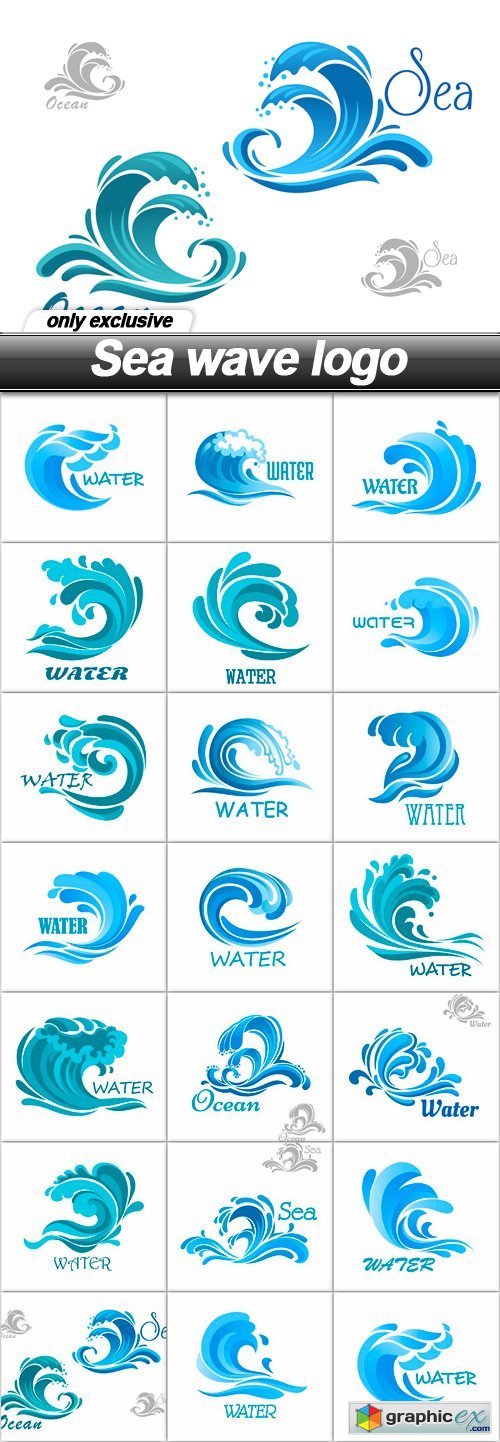Sea wave logo - 20 EPS