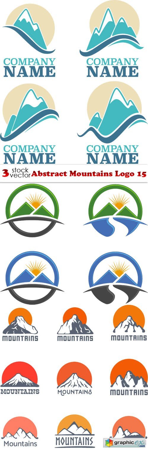 Abstract Mountains Logo 15