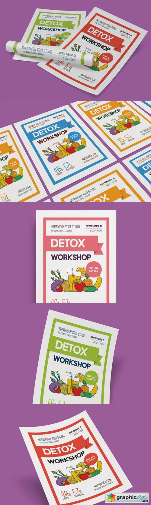 Detox workshop poster template