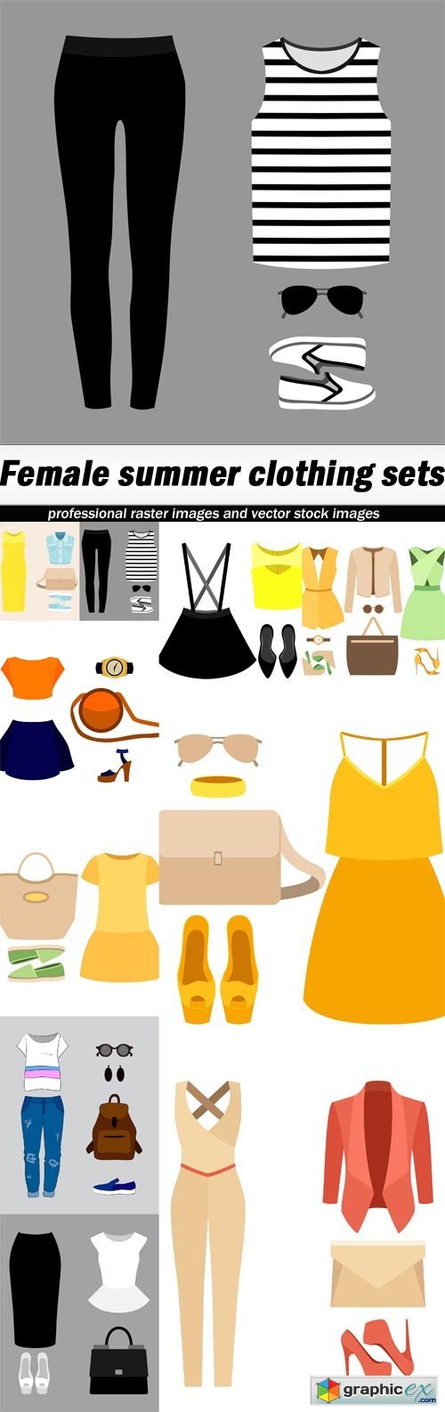 Female summer clothing sets-10 EPS