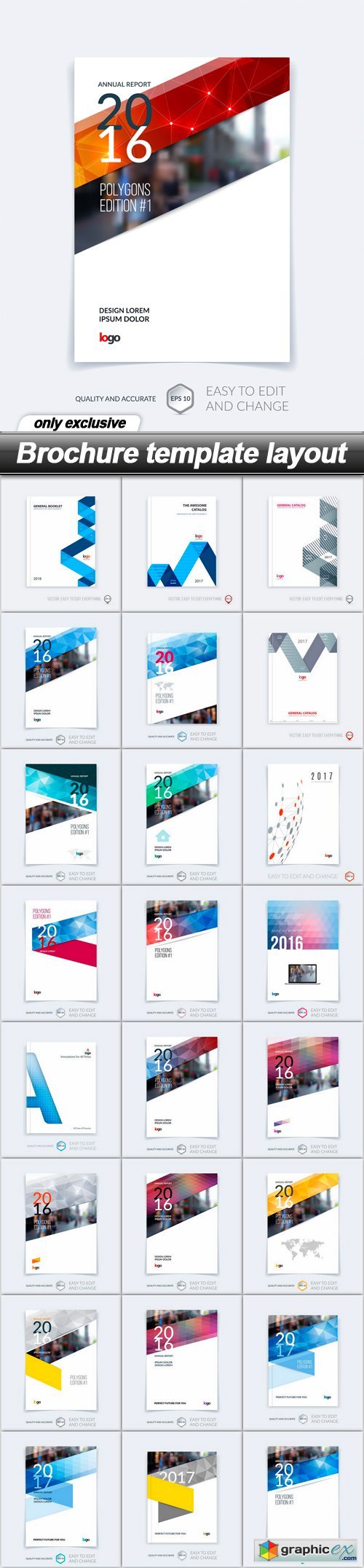 Brochure template layout - 25 EPS