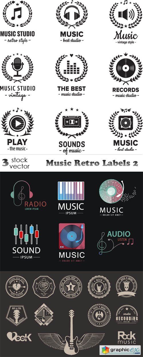 Music Retro Labels 2