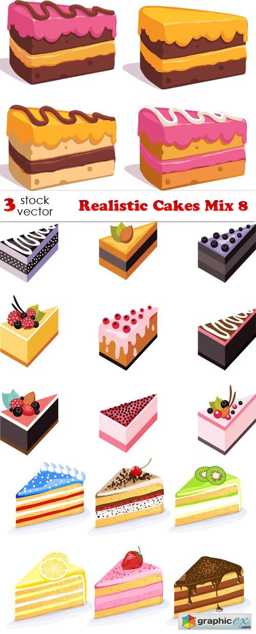 Realistic Cakes Mix 8