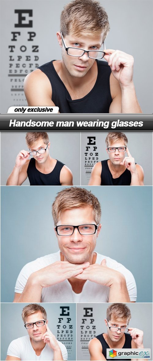 Handsome man wearing glasses - 5 UHQ JPEG