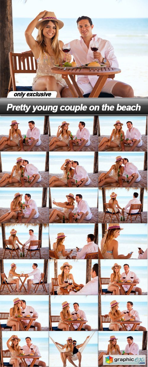 Pretty young couple on the beach - 20 UHQ JPEG