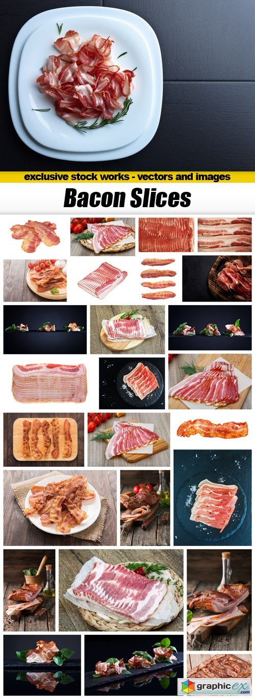 Bacon Slices - 27xUHQ JPEG