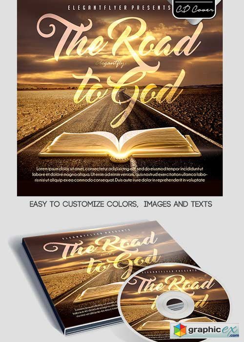 The road to God CD Cover PSD Template