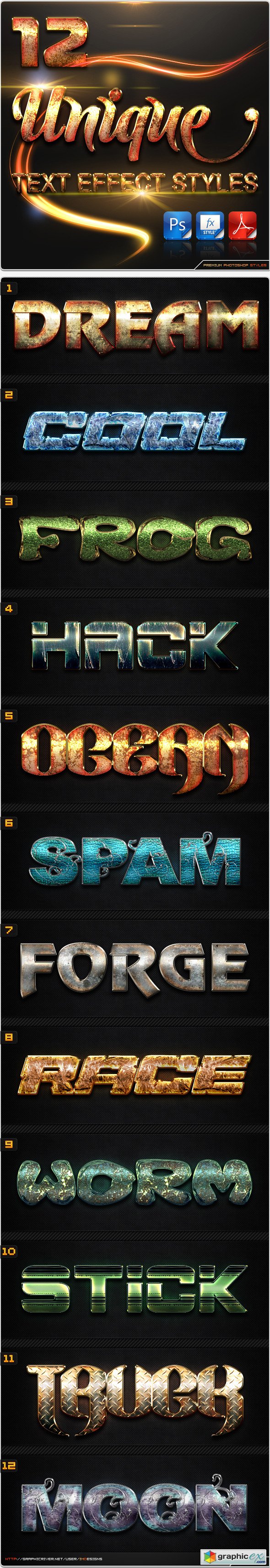 12 Text Effect Styles