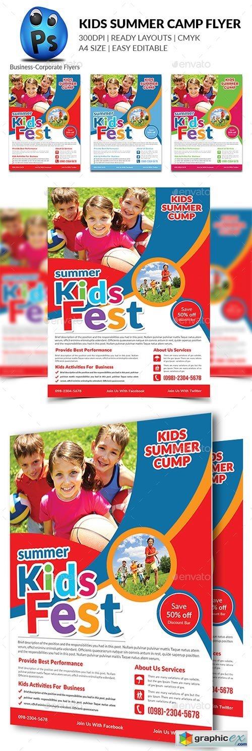 Kids Summer Camp Flyers 16048949