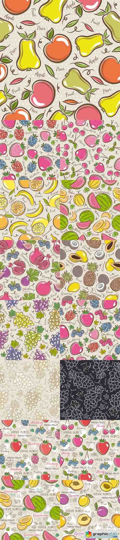 Seamless Patterns with Fruits