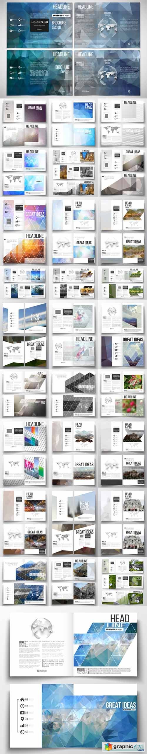 32 Annual report business templates for brochure, magazine, flyer or booklet