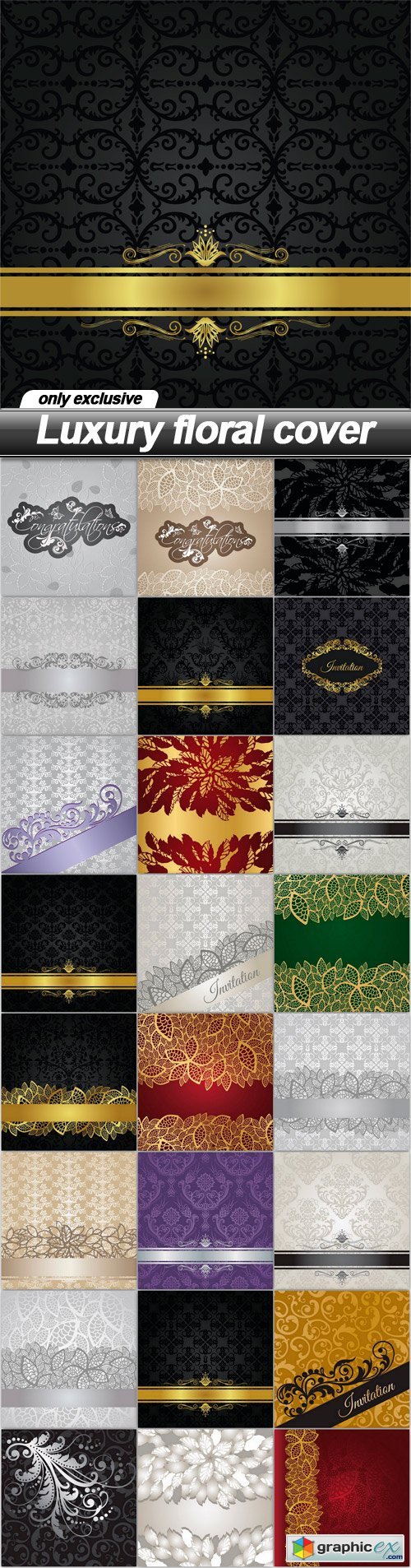 Luxury floral cover - 25 EPS