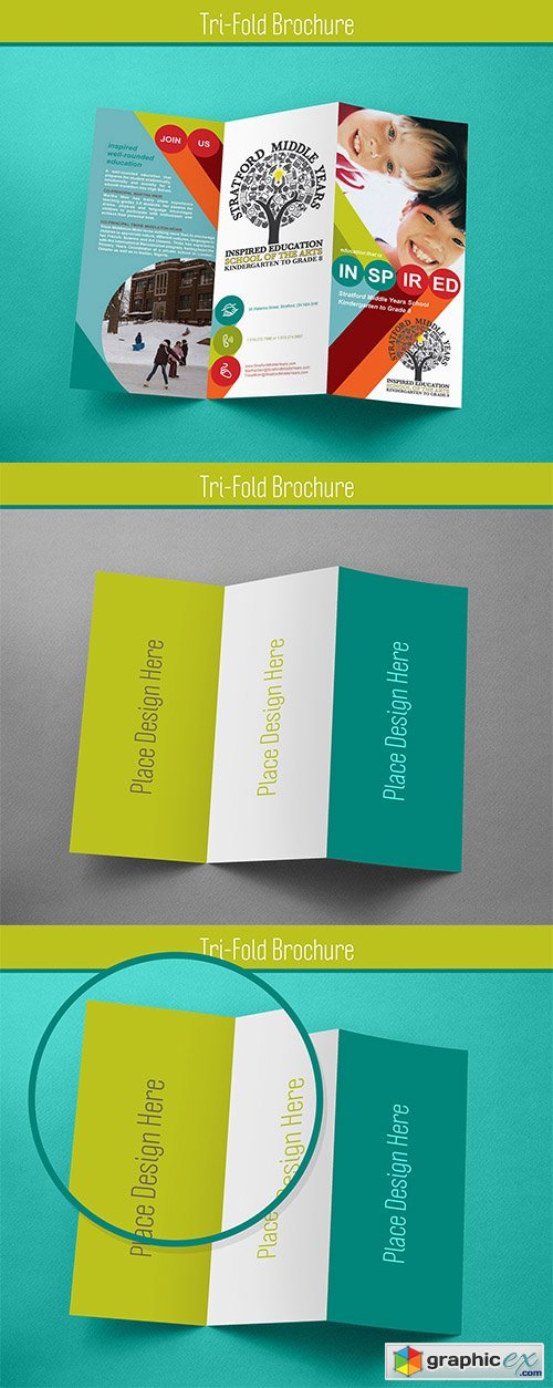 PSD Mock-Up - Tri-Fold Brochure