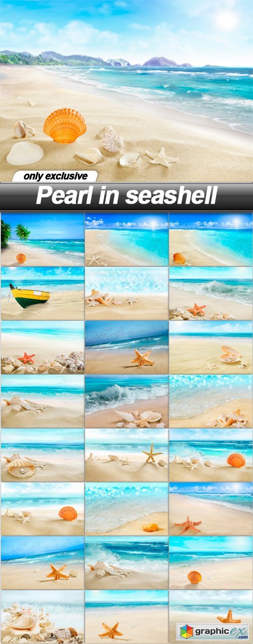 Pearl in seashell - 25 UHQ JPEG