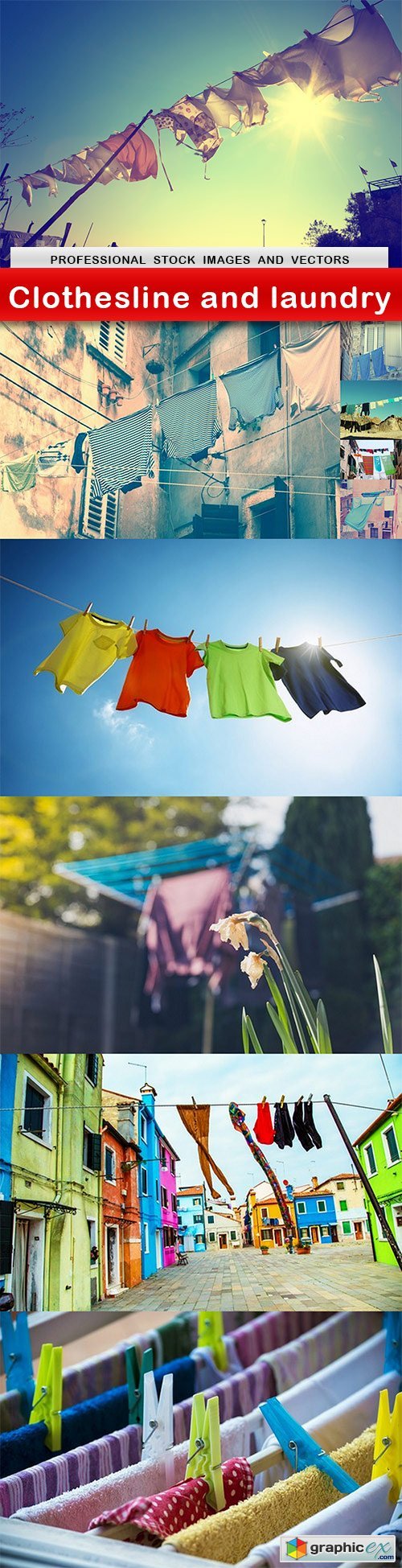 Clothesline and laundry - 10 UHQ JPEG