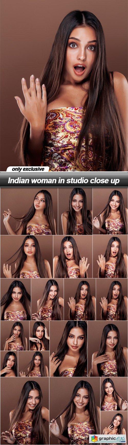 Indian woman in studio close up - 20 UHQ JPEG