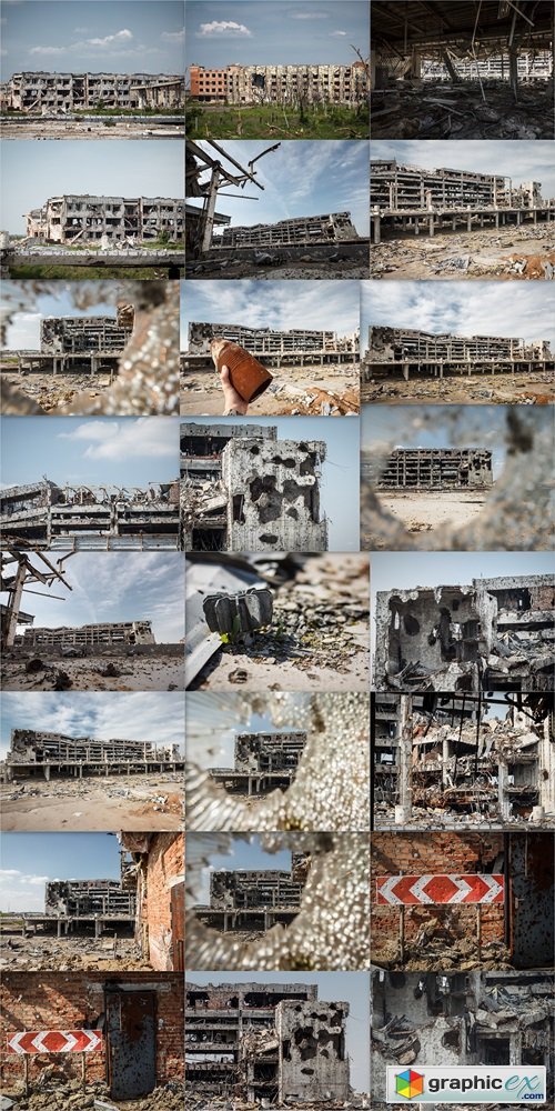 Donetsk airport. The consequences of Russian military aggression in Ukraine