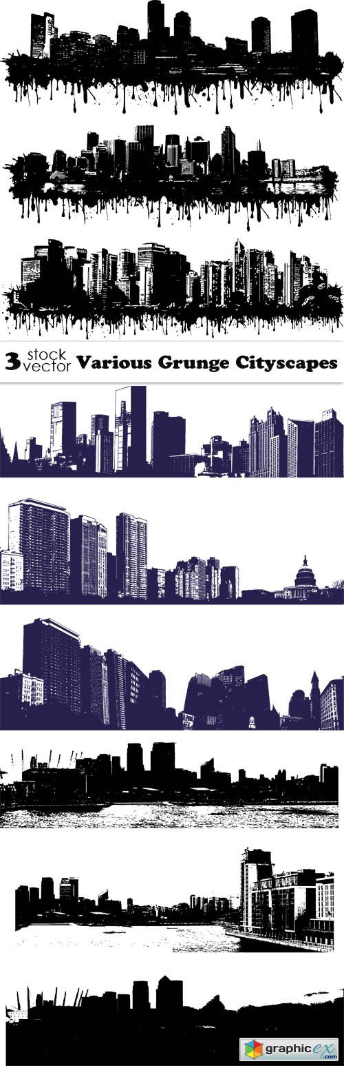 Various Grunge Cityscapes