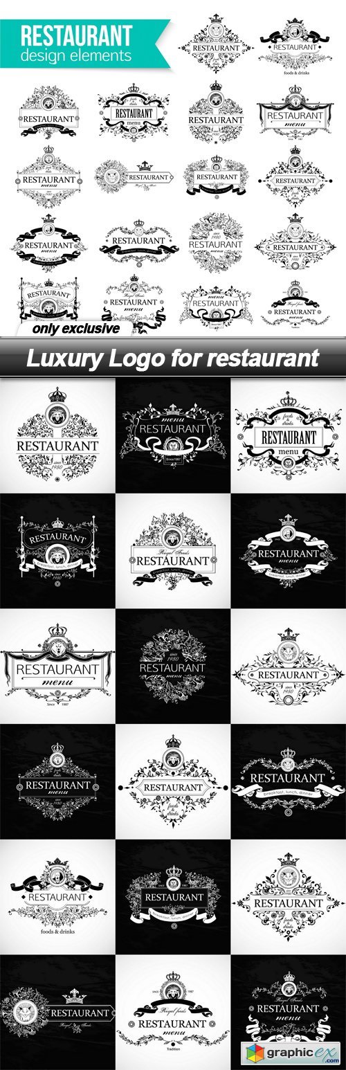 Luxury Logo for restaurant - 19 EPS