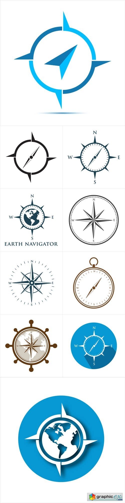 Icon Logo Compass Emblem Navigation