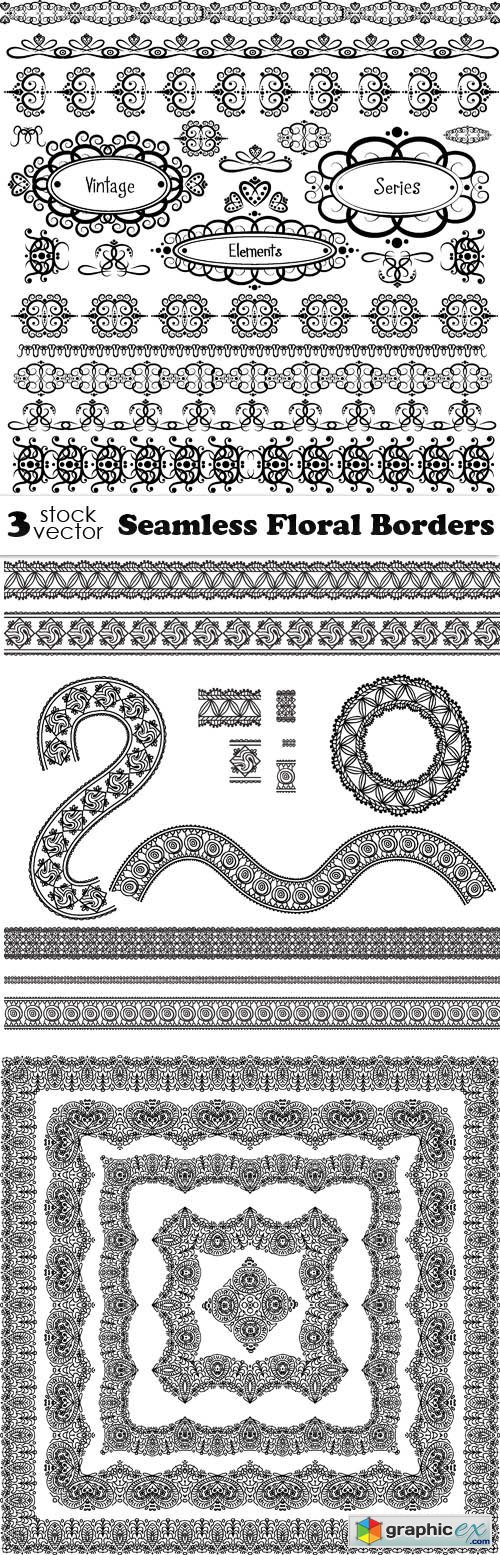 Seamless Floral Borders