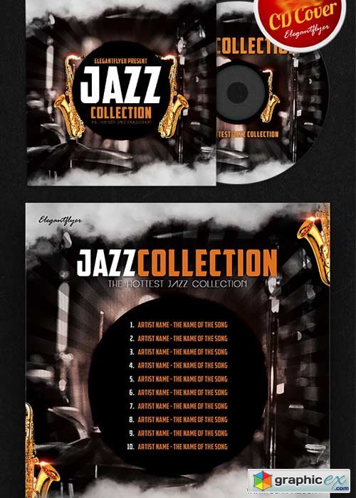 Jazz CD Cover PSD Template